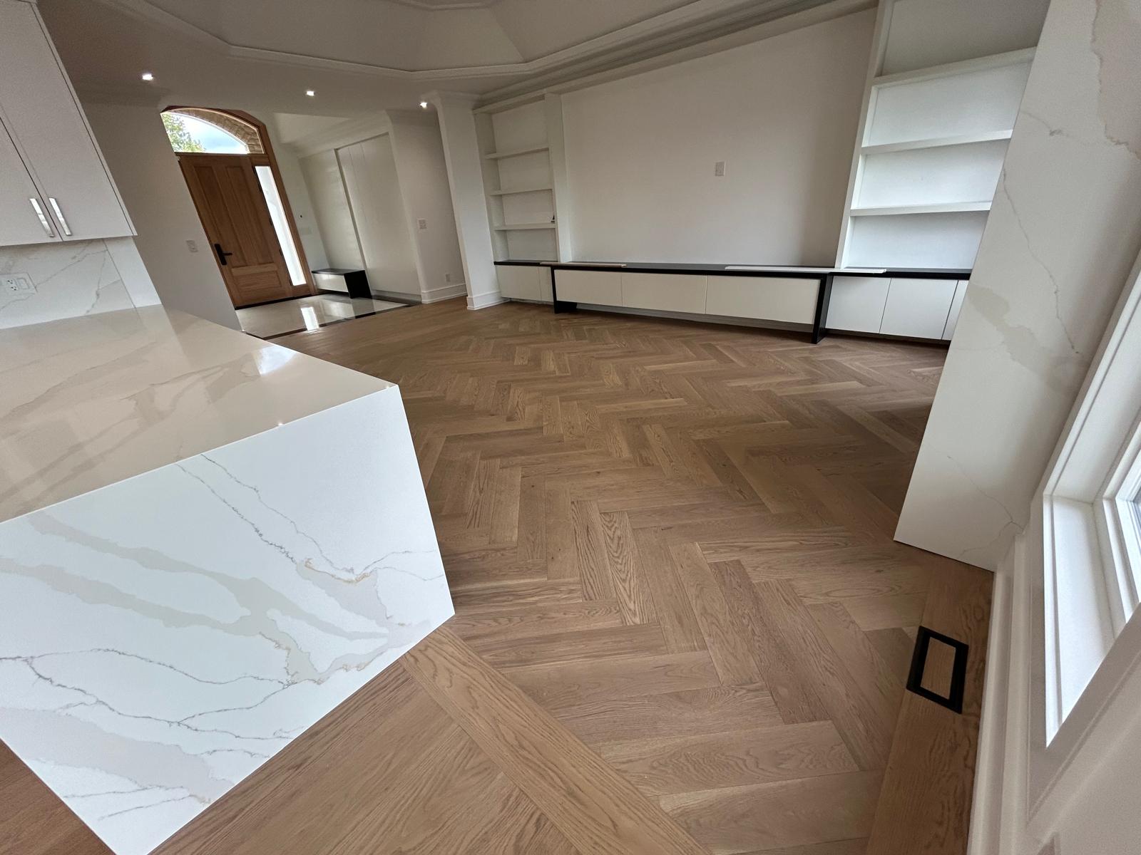 white and brown kitchen cabinet